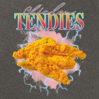 Chicken Tendies 90s Bootleg Style Foodie Funny Meme Cotton Canvas Backpack