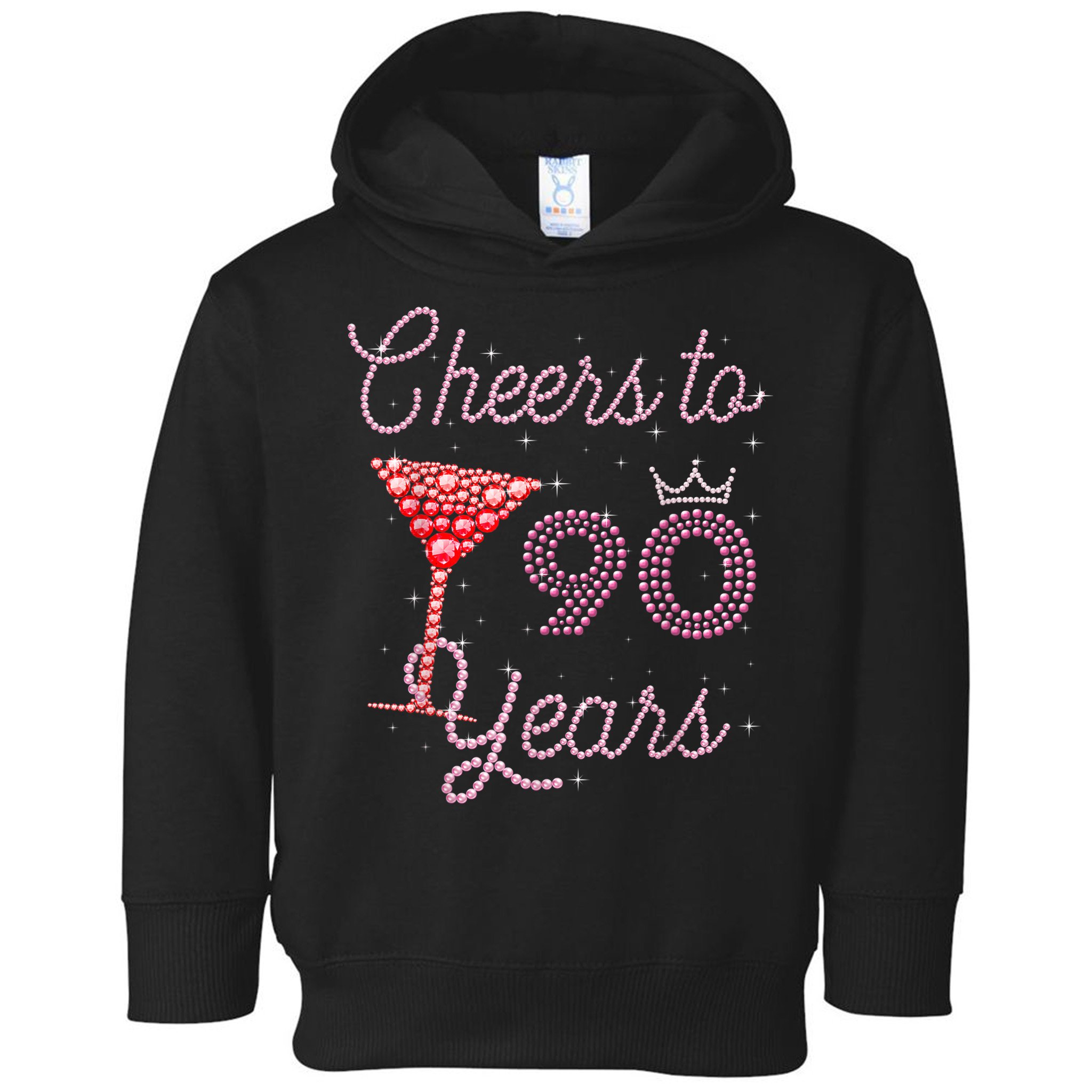 Cheers To 90 Years 90th Birthday 90 Years Old Bday Toddler Hoodie