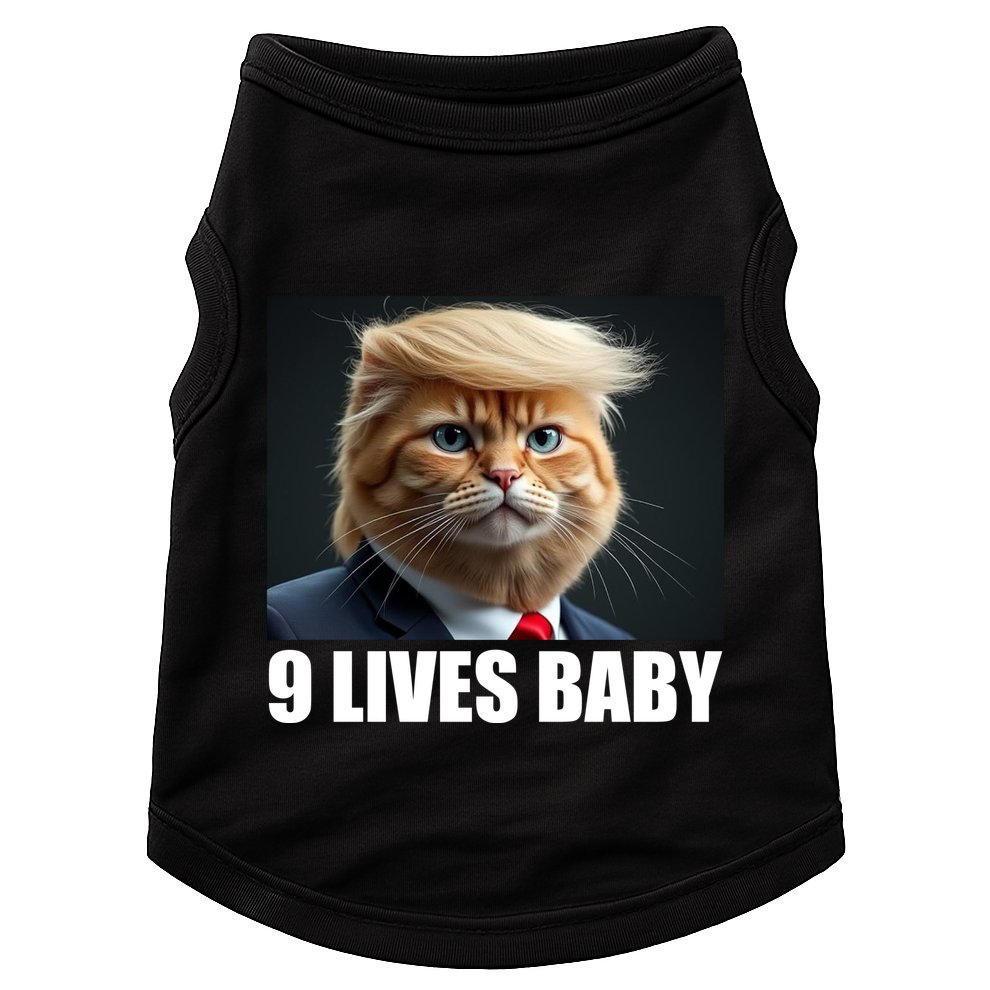 Cat Trump 9 Lives Baby Doggie Tank