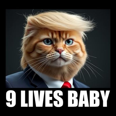 Cat Trump 9 Lives Baby T-Shirt