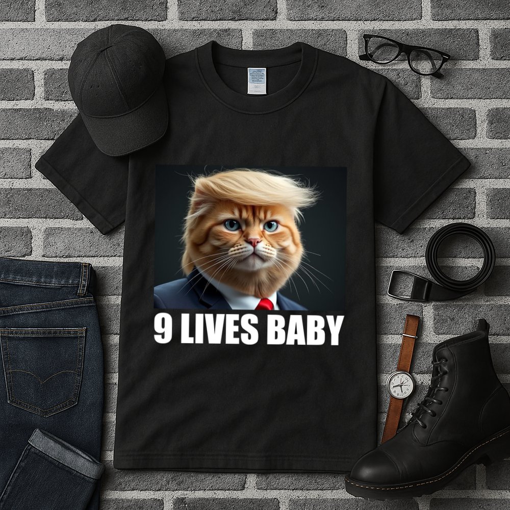 Cat Trump 9 Lives Baby Tall T-Shirt