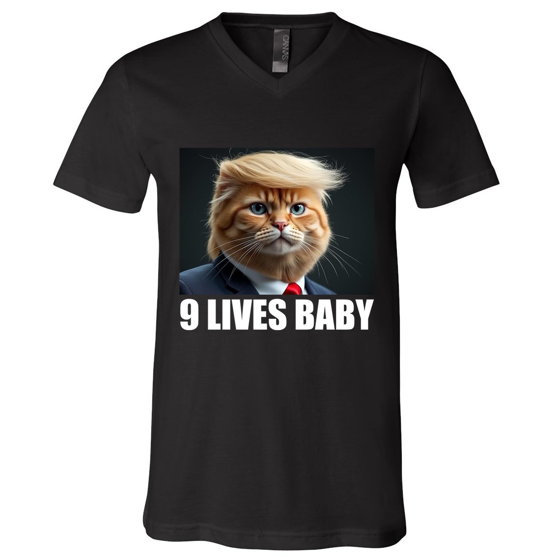 Cat Trump 9 Lives Baby V-Neck T-Shirt