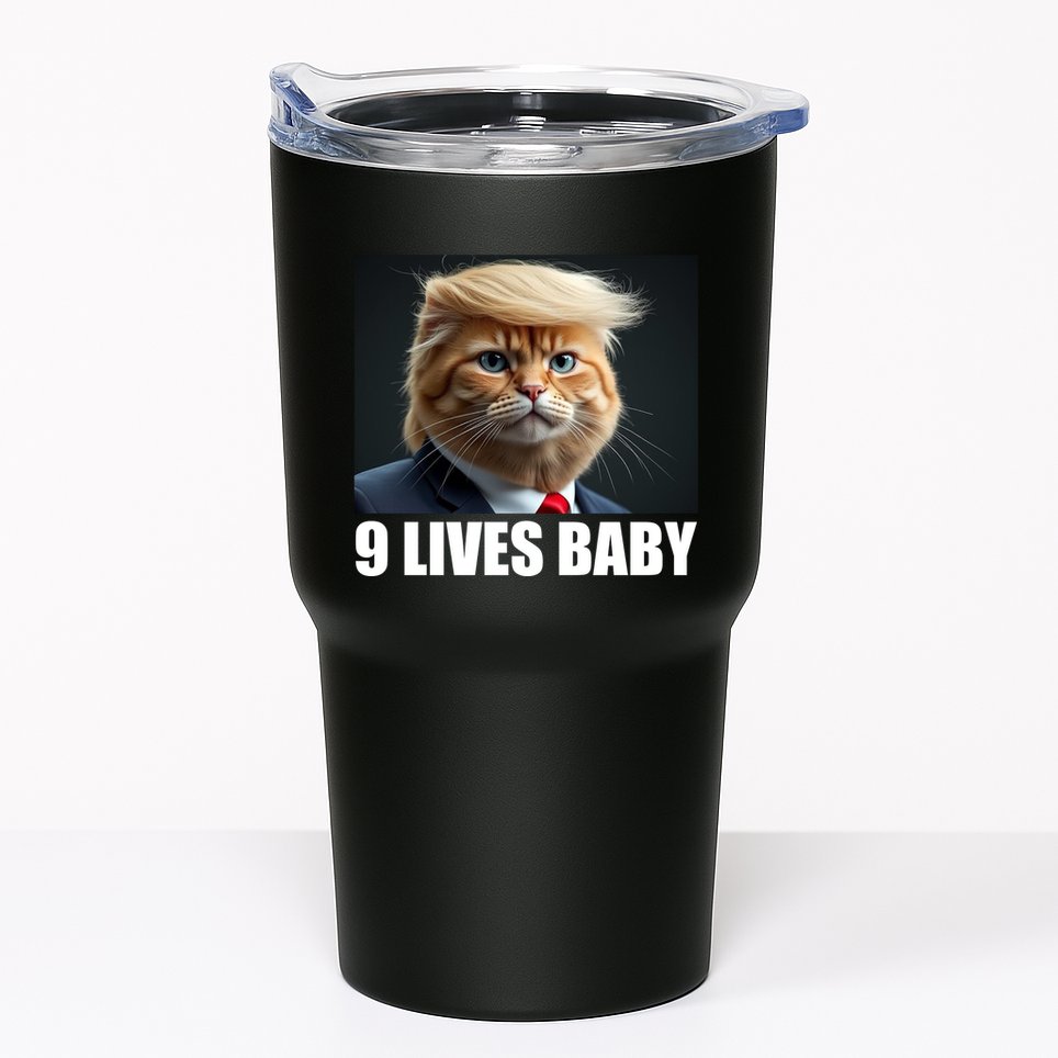 Cat Trump 9 Lives Baby Tumbler