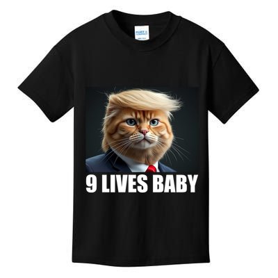 Cat Trump 9 Lives Baby Kids T-Shirt