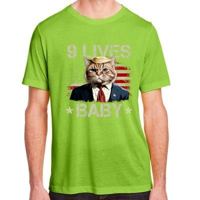 Cat Trump 9 Lives Baby Funny Trump Cat Adult ChromaSoft Performance T-Shirt