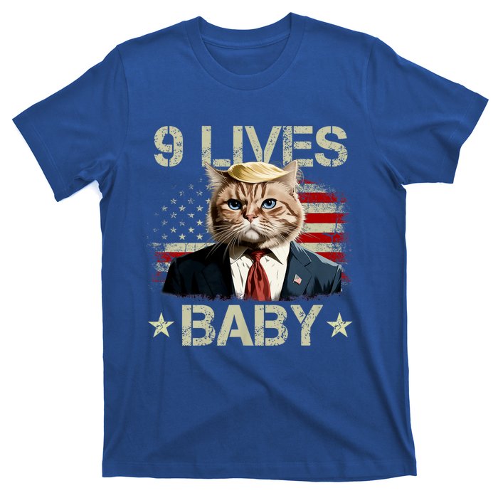 Cat Trump 9 Lives Baby Funny Trump Cat T-Shirt