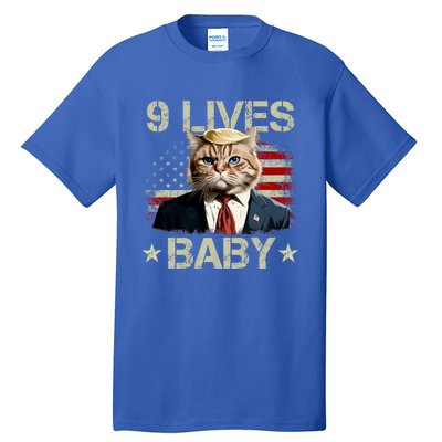 Cat Trump 9 Lives Baby Funny Trump Cat Tall T-Shirt