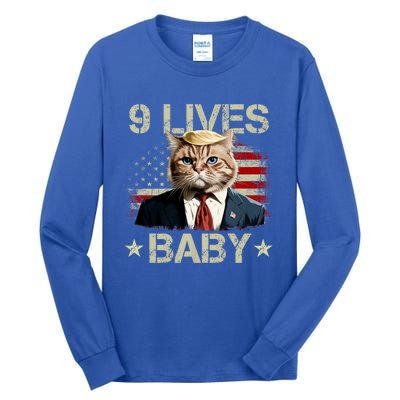 Cat Trump 9 Lives Baby Funny Trump Cat Tall Long Sleeve T-Shirt