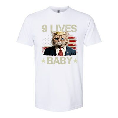 Cat Trump 9 Lives Baby Funny Trump Cat Softstyle® CVC T-Shirt