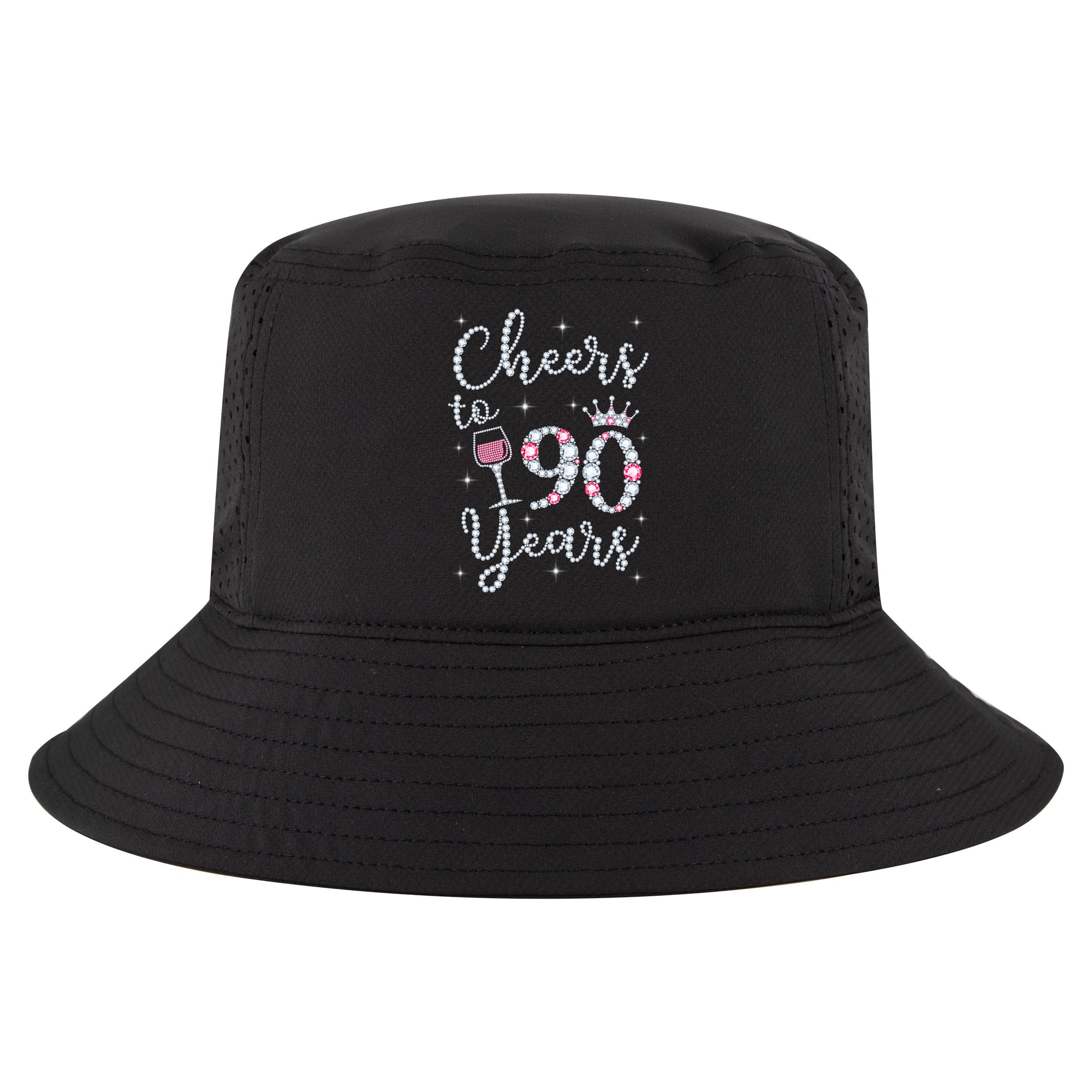 Cheers to 90 Years 1929 90Th Birthday Gift Tee For WoM.e.ns Cool Comfort Performance Bucket Hat
