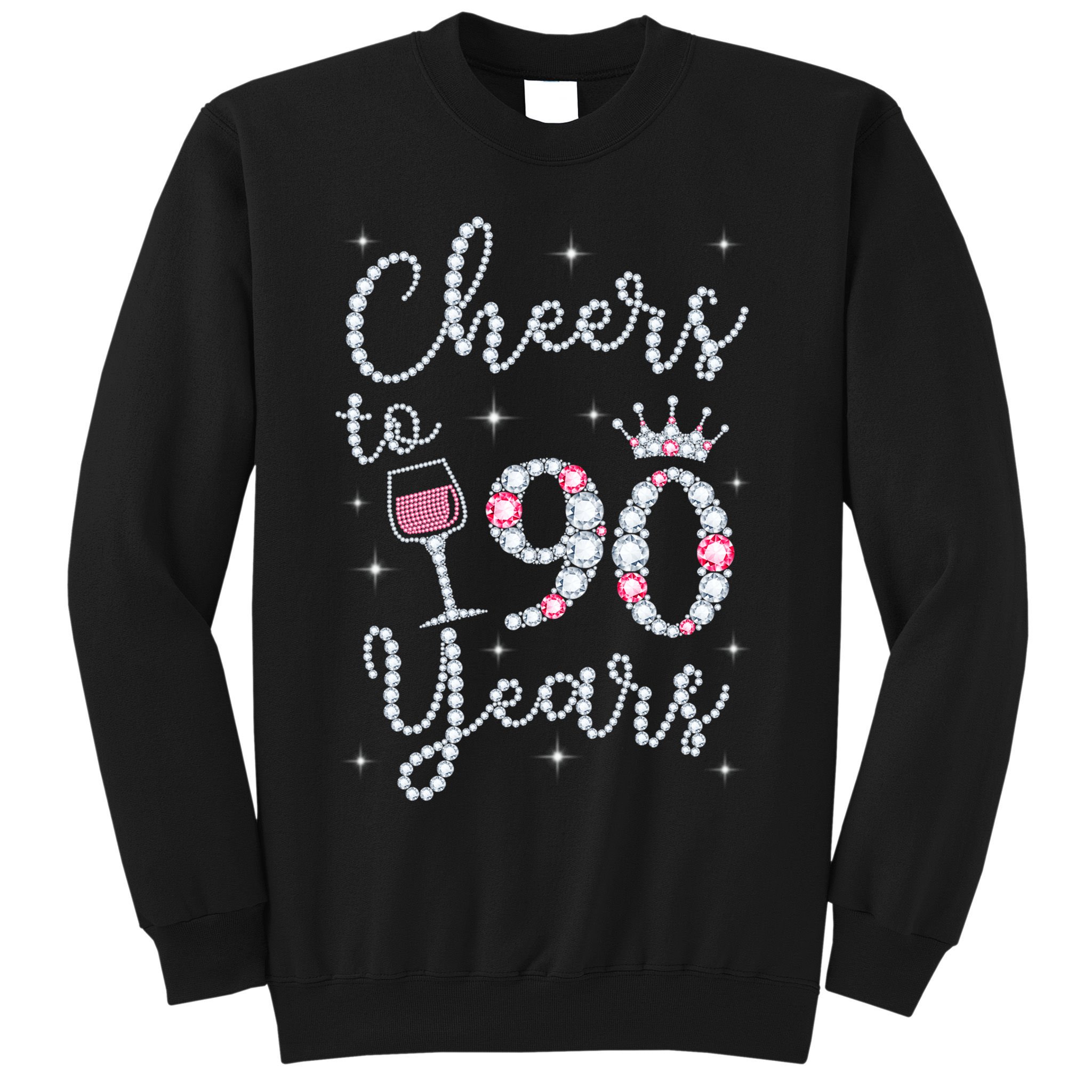 Cheers to 90 Years 1929 90Th Birthday Gift Tee For WoM.e.ns Sweatshirt