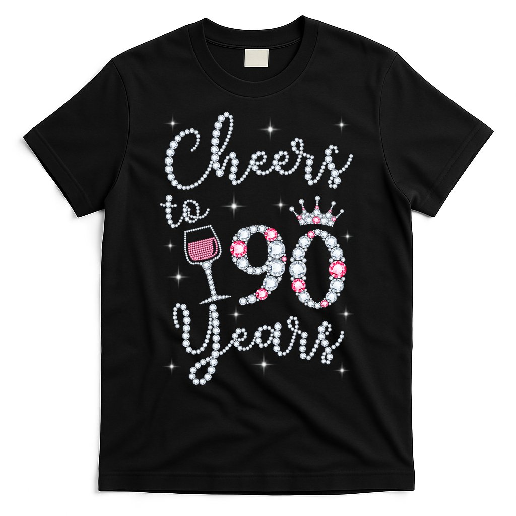 Cheers to 90 Years 1929 90Th Birthday Gift Tee For WoM.e.ns T-Shirt