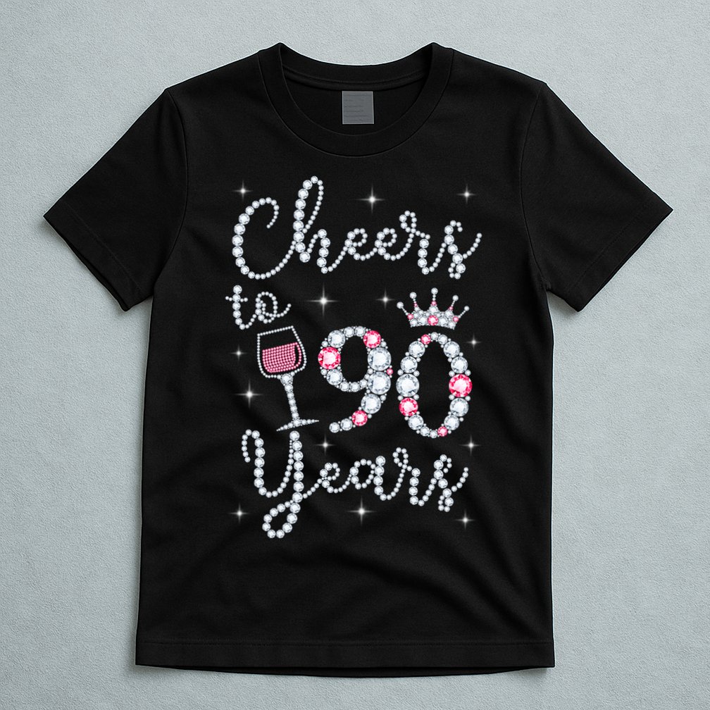 Cheers to 90 Years 1929 90Th Birthday Gift Tee For WoM.e.ns T-Shirt