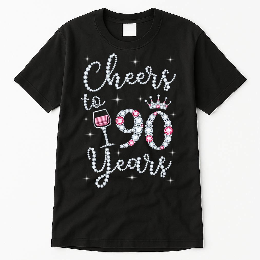 Cheers to 90 Years 1929 90Th Birthday Gift Tee For WoM.e.ns Tall T-Shirt