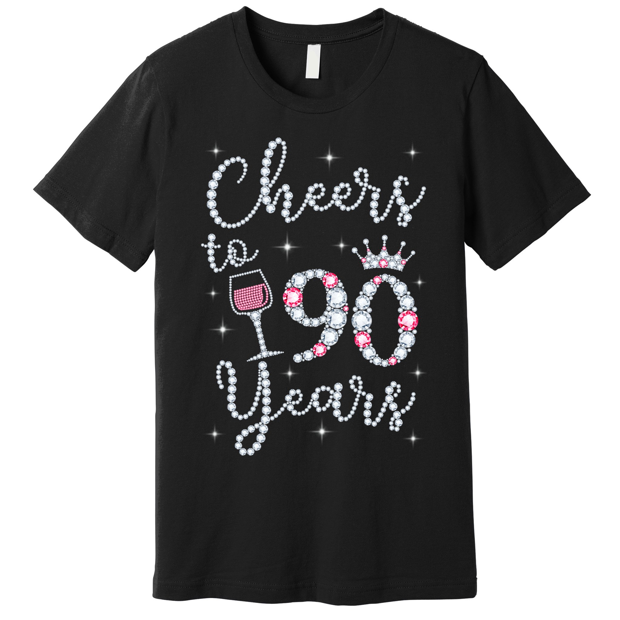 Cheers to 90 Years 1929 90Th Birthday Gift Tee For WoM.e.ns Premium T-Shirt