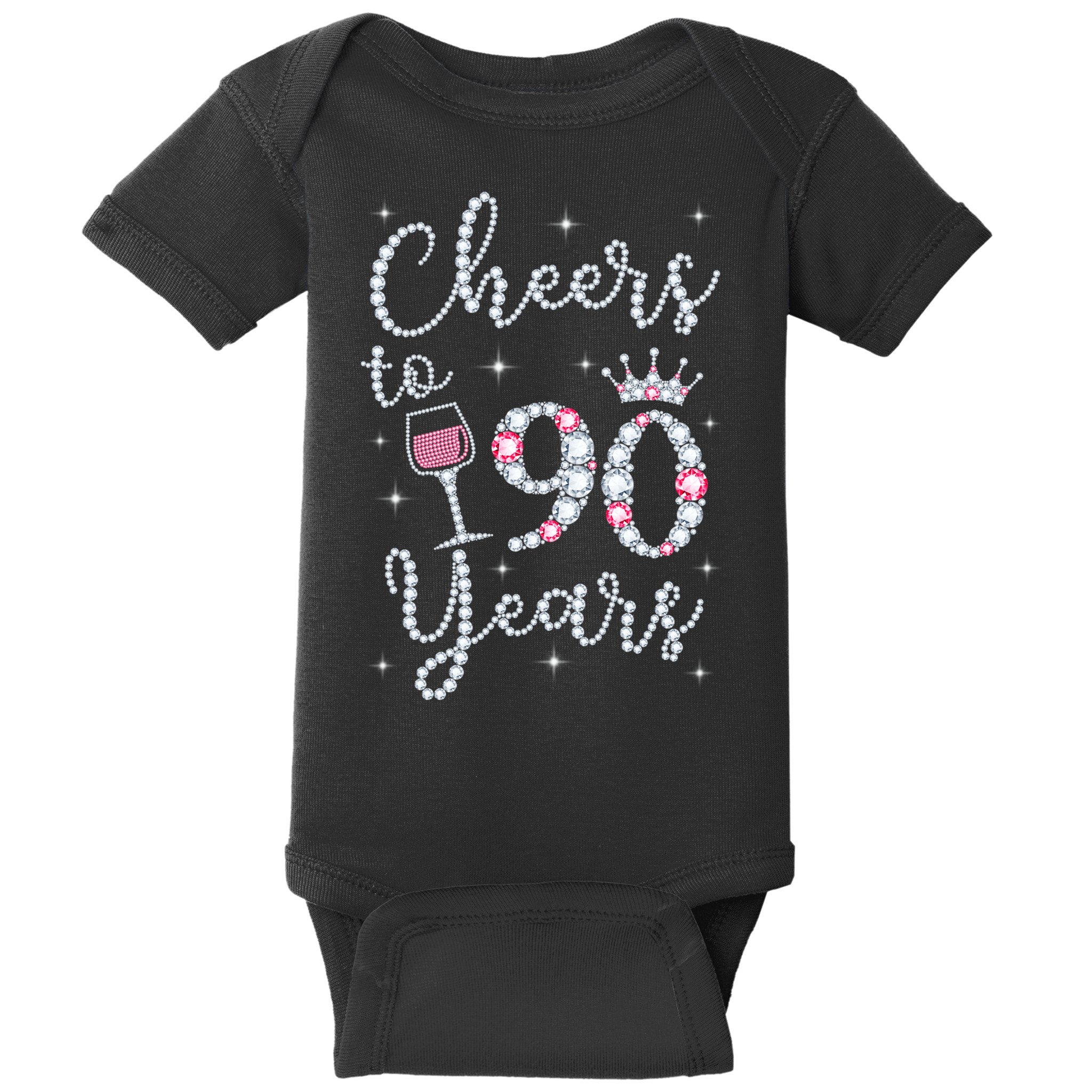 Cheers to 90 Years 1929 90Th Birthday Gift Tee For WoM.e.ns Baby Bodysuit