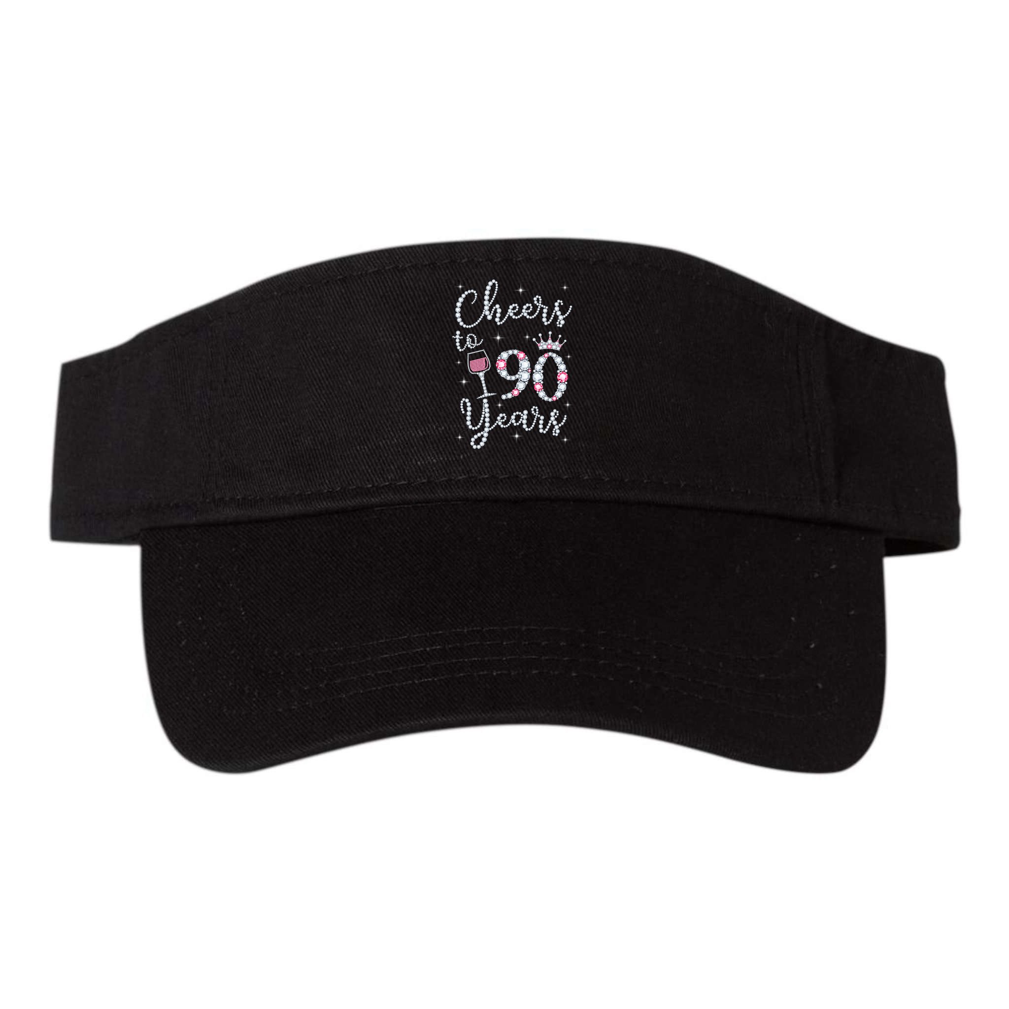 Cheers to 90 Years 1929 90Th Birthday Gift Tee For WoM.e.ns Visor