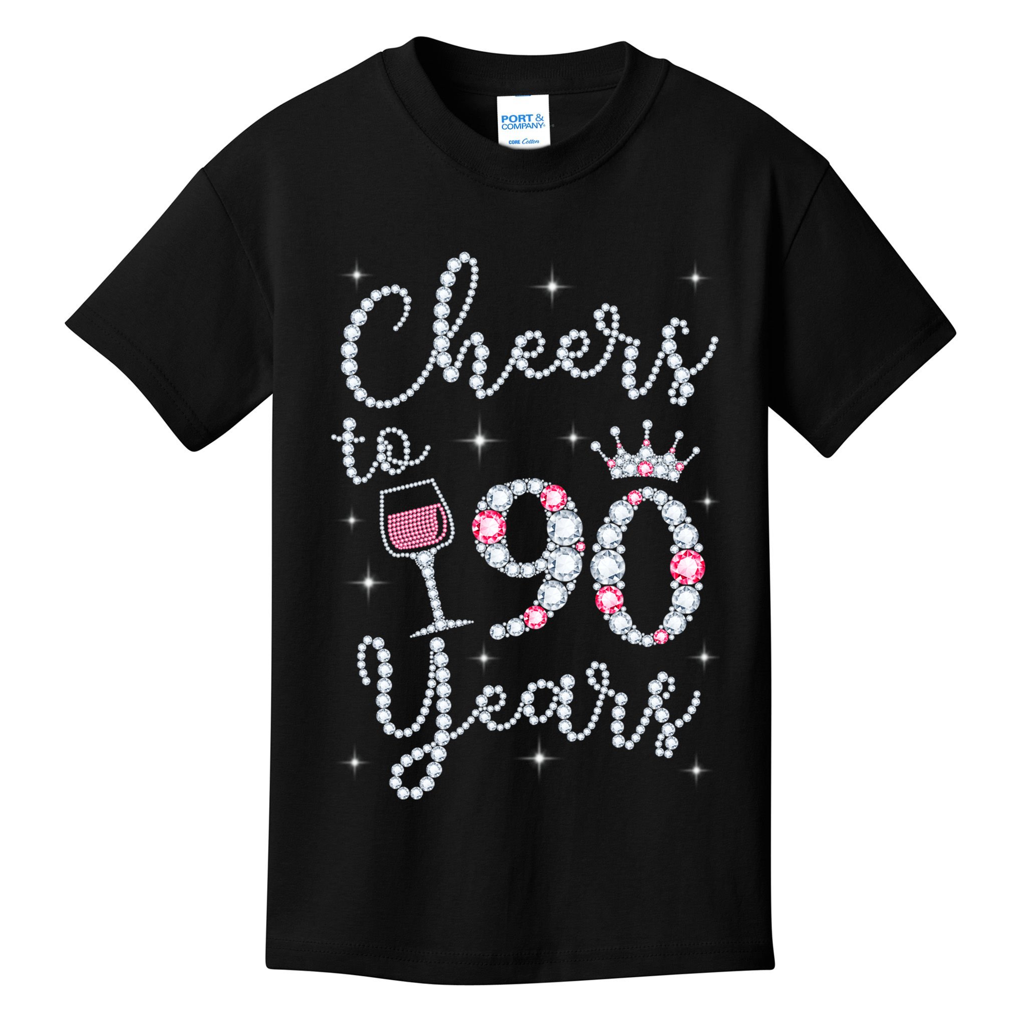 Cheers to 90 Years 1929 90Th Birthday Gift Tee For WoM.e.ns Kids T-Shirt