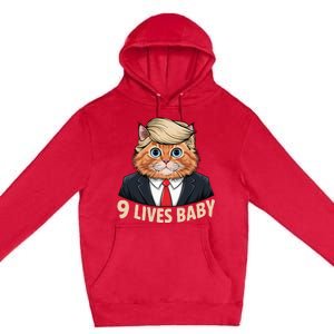 Cat Trump 9 Lives Baby Premium Pullover Hoodie