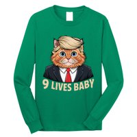 Cat Trump 9 Lives Baby Long Sleeve Shirt