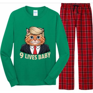 Cat Trump 9 Lives Baby Long Sleeve Pajama Set