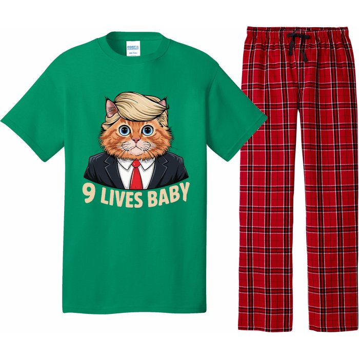 Cat Trump 9 Lives Baby Pajama Set