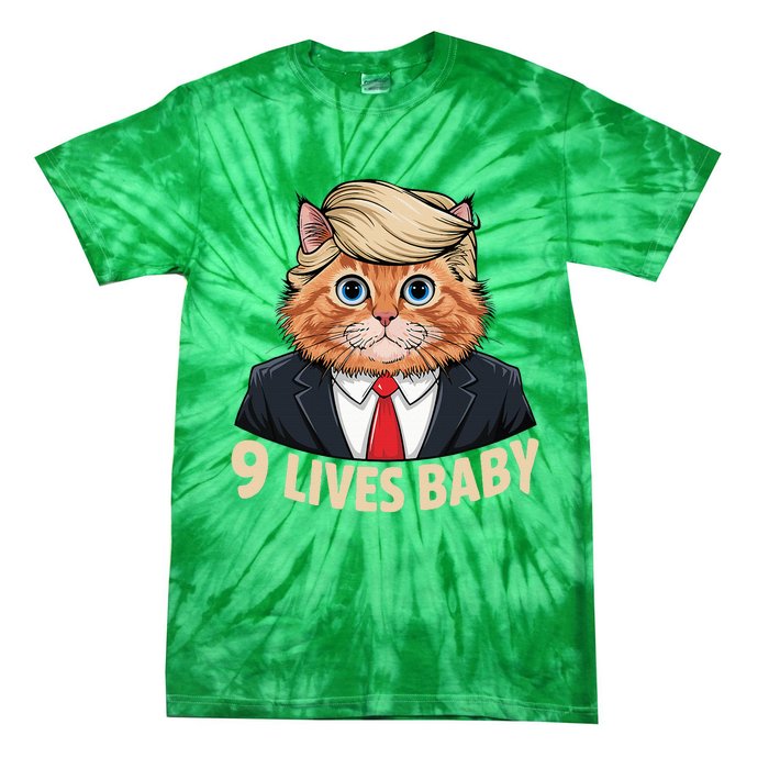 Cat Trump 9 Lives Baby Tie-Dye T-Shirt