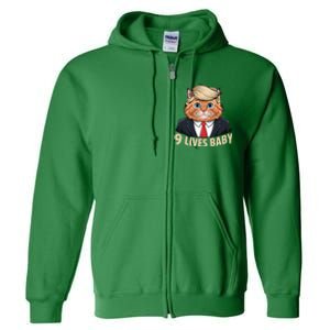 Cat Trump 9 Lives Baby Full Zip Hoodie