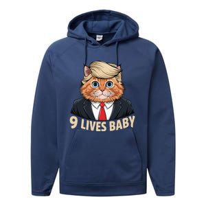 Cat Trump 9 Lives Baby Performance Fleece Hoodie