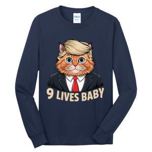 Cat Trump 9 Lives Baby Tall Long Sleeve T-Shirt