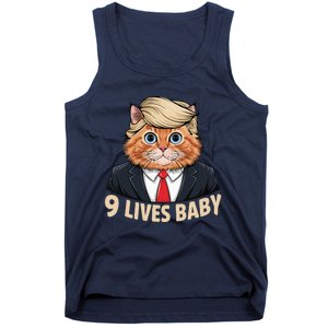 Cat Trump 9 Lives Baby Tank Top