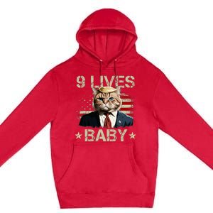 Cat Trump 9 Lives Baby Trump Cat 9 Lives Baby Premium Pullover Hoodie