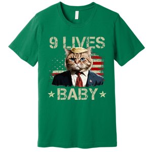 Cat Trump 9 Lives Baby Trump Cat 9 Lives Baby Premium T-Shirt