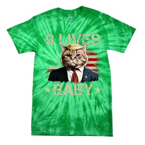 Cat Trump 9 Lives Baby Trump Cat 9 Lives Baby Tie-Dye T-Shirt