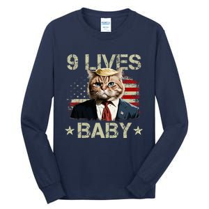 Cat Trump 9 Lives Baby Trump Cat 9 Lives Baby Tall Long Sleeve T-Shirt