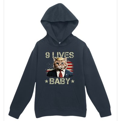 Cat Trump 9 Lives Baby Funny Trump Cat 9 Lives Baby Gift Urban Pullover Hoodie