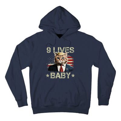 Cat Trump 9 Lives Baby Funny Trump Cat 9 Lives Baby Gift Tall Hoodie