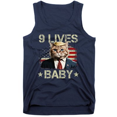 Cat Trump 9 Lives Baby Funny Trump Cat 9 Lives Baby Gift Tank Top