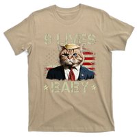 Cat Trump 9 Lives Baby Funny Trump Cat 9 Lives Baby Gift T-Shirt