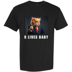 Cat Trump 9 Lives Baby Funny Trump Cat Lovers Garment-Dyed Heavyweight T-Shirt