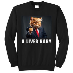 Cat Trump 9 Lives Baby Funny Trump Cat Lovers Sweatshirt