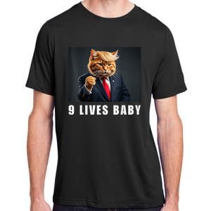 Cat Trump 9 Lives Baby Funny Trump Cat Lovers Adult ChromaSoft Performance T-Shirt