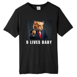 Cat Trump 9 Lives Baby Funny Trump Cat Lovers Tall Fusion ChromaSoft Performance T-Shirt