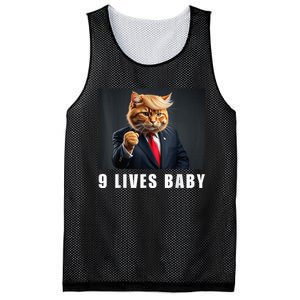 Cat Trump 9 Lives Baby Funny Trump Cat Lovers Mesh Reversible Basketball Jersey Tank