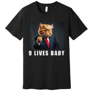 Cat Trump 9 Lives Baby Funny Trump Cat Lovers Premium T-Shirt