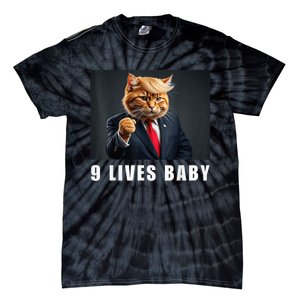 Cat Trump 9 Lives Baby Funny Trump Cat Lovers Tie-Dye T-Shirt