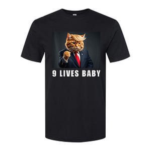 Cat Trump 9 Lives Baby Funny Trump Cat Lovers Softstyle CVC T-Shirt