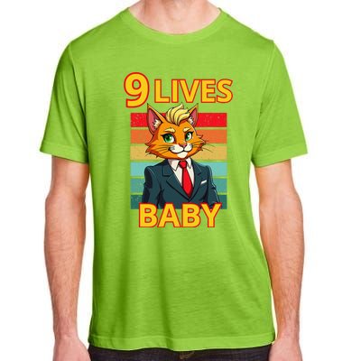 Cat Trump 9 Lives Baby Funny Trump Cat Adult ChromaSoft Performance T-Shirt