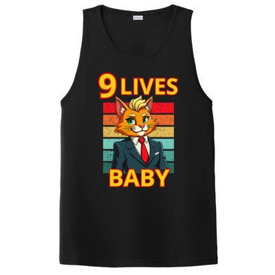 Cat Trump 9 Lives Baby Funny Trump Cat PosiCharge Competitor Tank