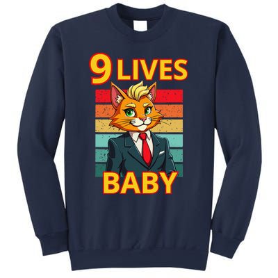 Cat Trump 9 Lives Baby Funny Trump Cat Sweatshirt